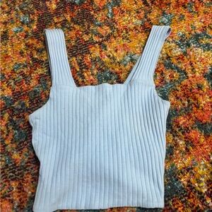 American Eagle Outfitters Light Blue Ribbed Camisole